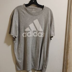 adidas Grey T-Shirt with White Trefoil Logo